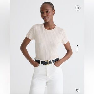 J. Crew Silk Blend Cropped T-Shirt